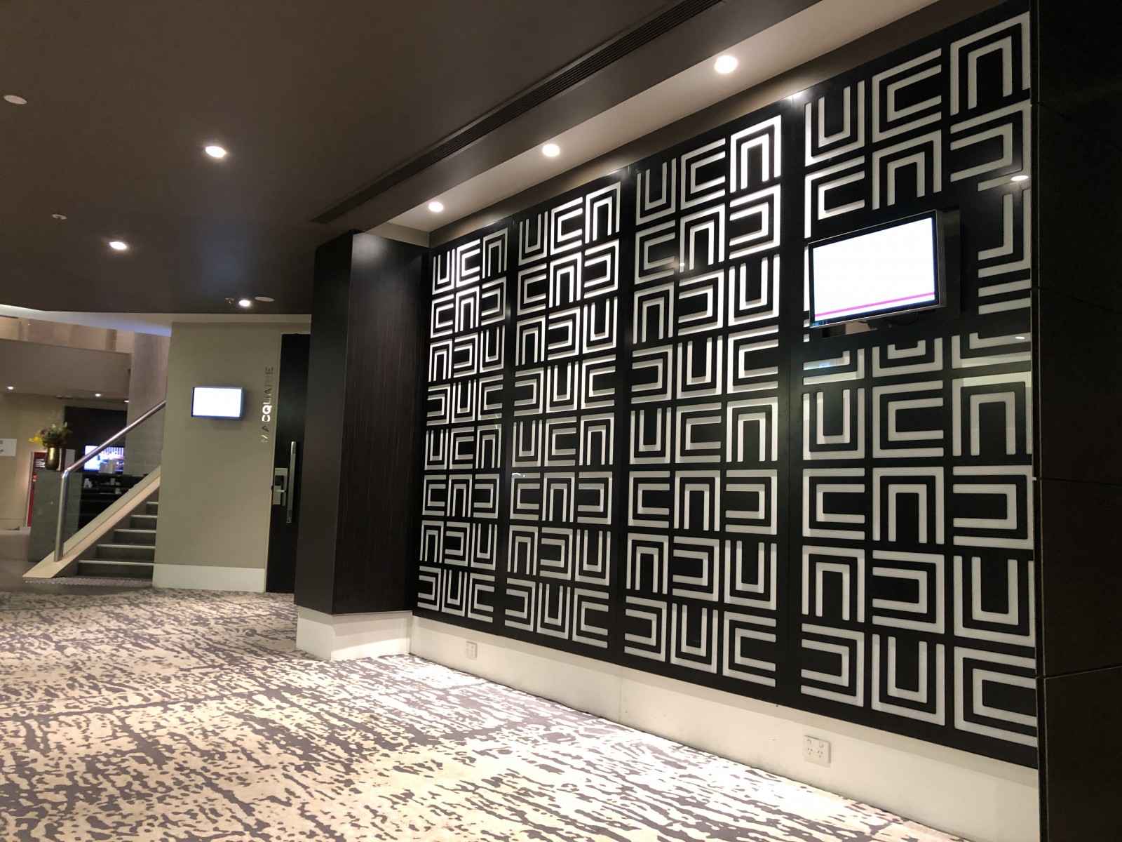 Light box - Laminated paneling throughout Lobby Area 